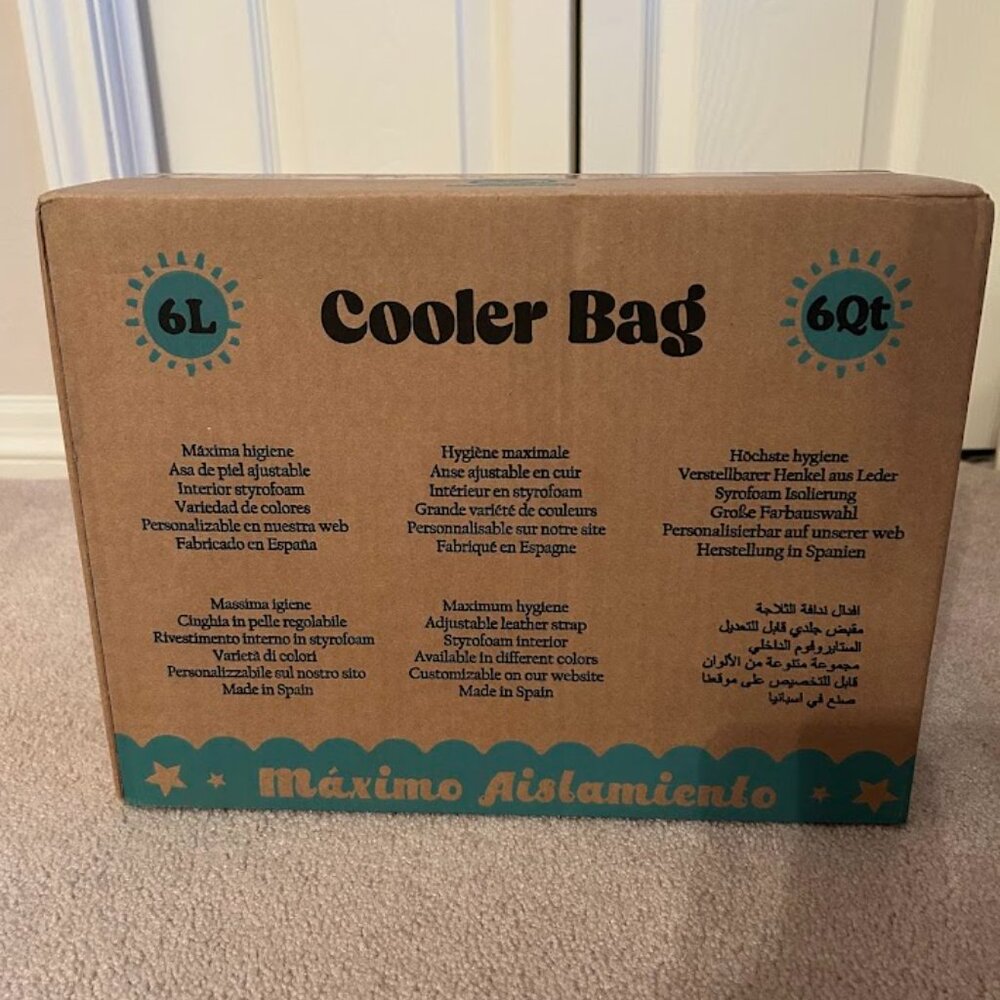 NEW Polarbox 6L Retro Cooler Bag - Mallow Purple & Yellow - NIB - Picture 4 of 5